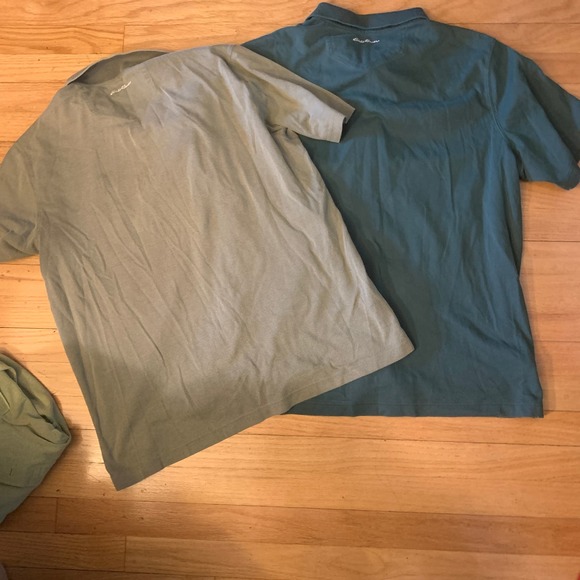 Eddie Bauer Travex Polo Shirt Mens L Lot of 5 Green Red Orange Short Sleeve - Picture 6 of 15